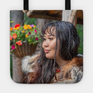 USA. Alaska. Chena Village. Portrait of a Girl. Tote