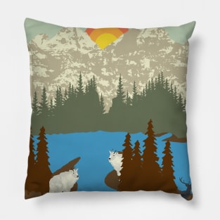 Banff National Park Canada  lake louise Pillow