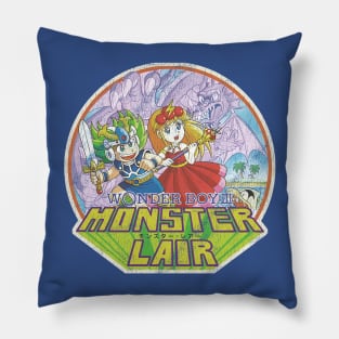 Wonder Boy III Monster Lair Retro Logo Pillow