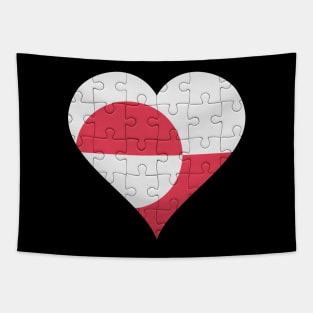 Greenlandic Jigsaw Puzzle Heart Design - Gift for Greenlandic With Greenland Roots Tapestry