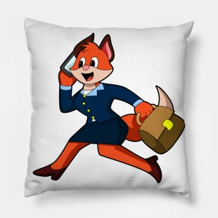 Fox as Secretary with Dress Pillow