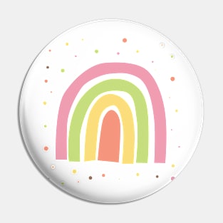 Soft colors rainbow Pin