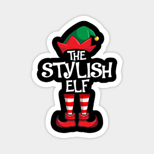 Stylish Elf Matching Family Christmas Magnet