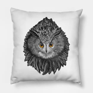 Majestic Night Bird - Eagle Owl Pillow