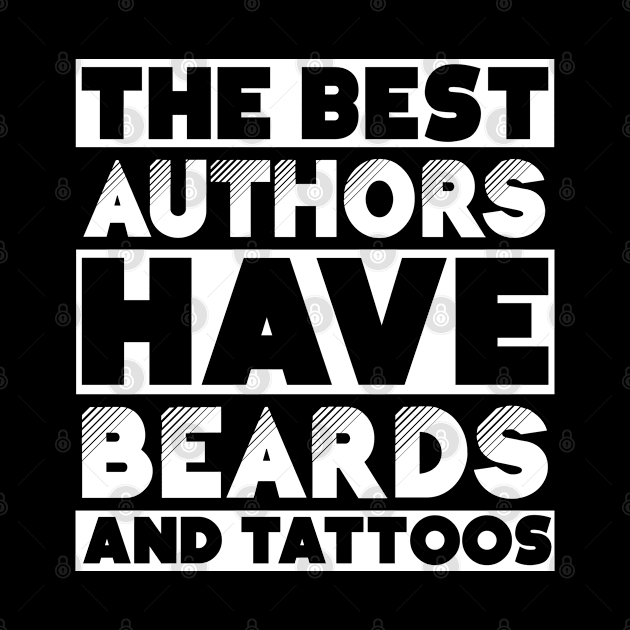 Bearded and tattooed author job gift . Perfect present for mother dad friend him or her by SerenityByAlex