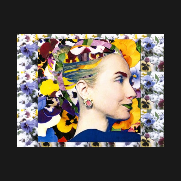 Hillary Clinton Floral by austyndelugoart