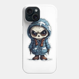 A figure of a ghostly girl in a halloween mask ! Phone Case