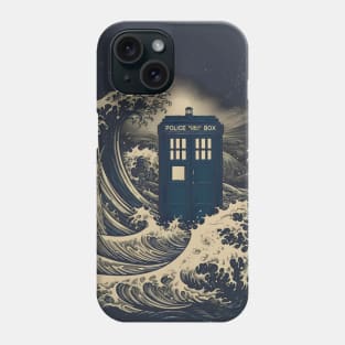 Tardis - Under the Wave off Kanagawa Phone Case