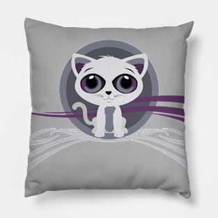 Kitten - Purple Pillow