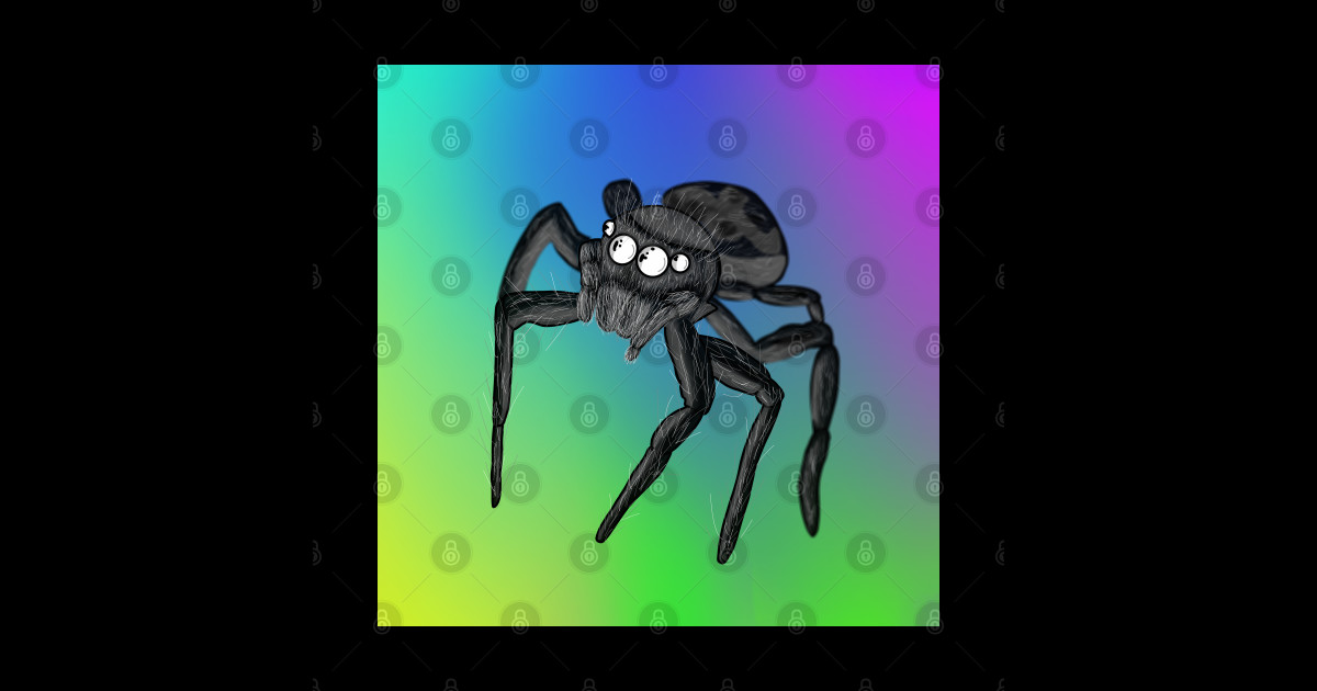 Jumping Spider Drawing V2 - Jumping Spider - Posters and Art Prints ...