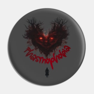 Palsmophobia Horror T-shirt Pin