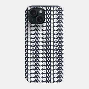 halloween pattern v.3 white Phone Case