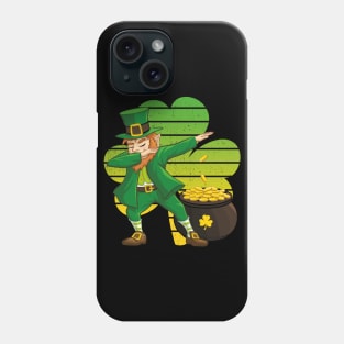 Dabbing Leprechaun St. Patricks Day Vintage Retro Clover Shamrock Phone Case