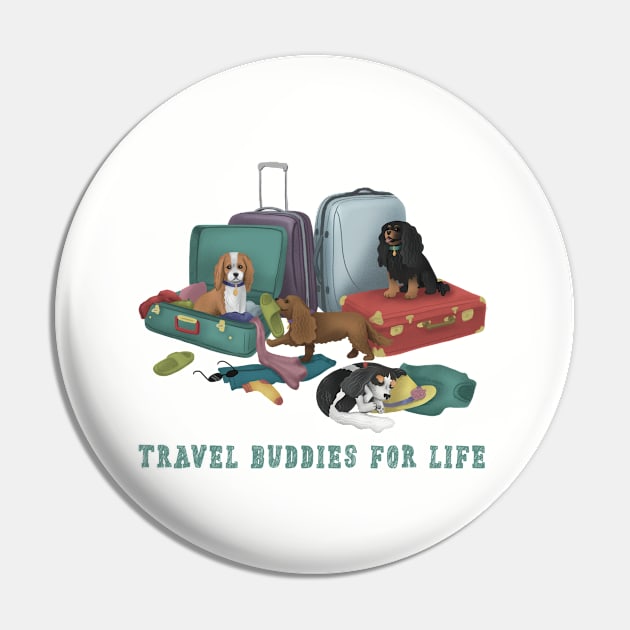 Cavalier King Charles Spaniel Travel Design Pin by Cavalier Gifts