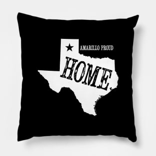 My Home is Amarillo (White Ink) Pillow