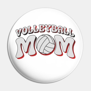 Volleyball Mom Halftone Retro Pin