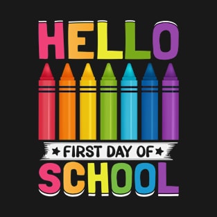 Hello First Day Of School - Back to School T-Shirt