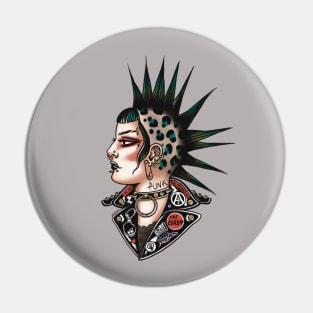 Punk Rock Girl Pin