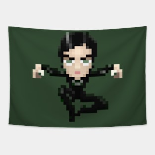 Cyberpunk Girl Warrior Tapestry