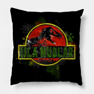 Isla Nublar - Jurassic - Island World Logo Pillow