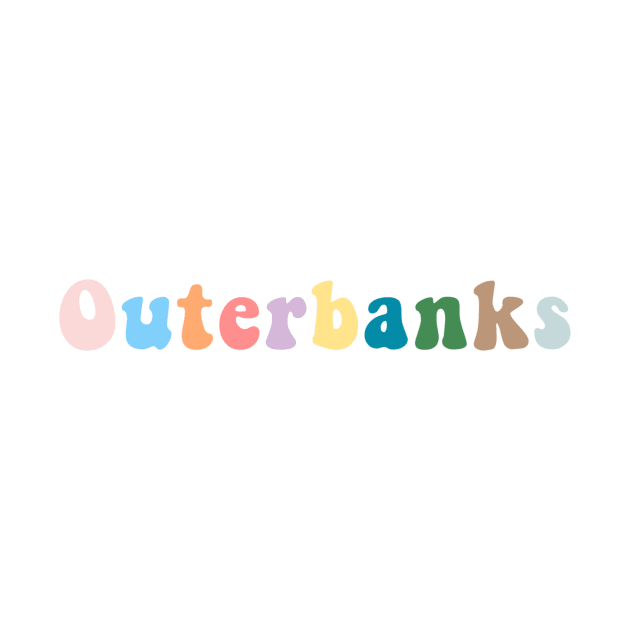 Outerbanks colourful typography by digitalsbyannnn