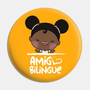 Amigo Bilingue Lola - Afro latina happy girl. Pin