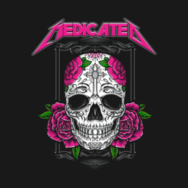 80s metal band inspired - pink - Skeleton - T-Shirt | TeePublic
