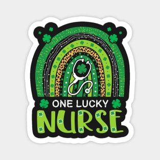 Lucky Nurse St. Patrick's Day Nurse Lucky Shamrocks Rainbow Magnet