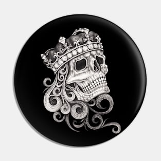 Skull tattoo surrealist of the king. Pin