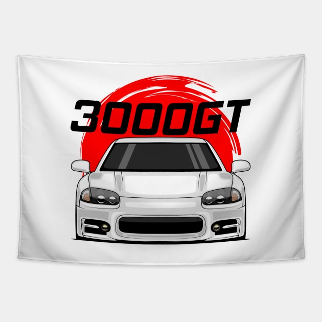 Front White 3000GT 1999 2000 JDM Tapestry by GoldenTuners