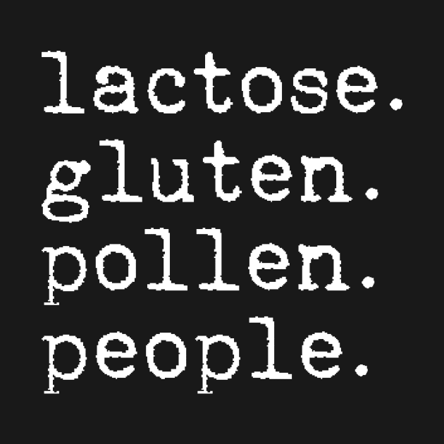 Lactose Gluten Pollen People by LemonBox