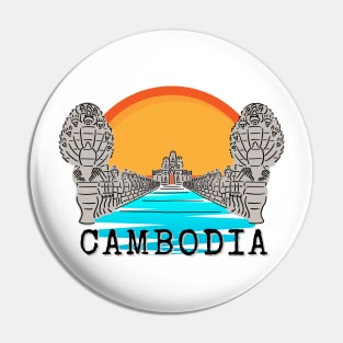 Angkor Thom Majesty: Cambodia's Ancient Wonder -- Sunset Edition V3 Pin