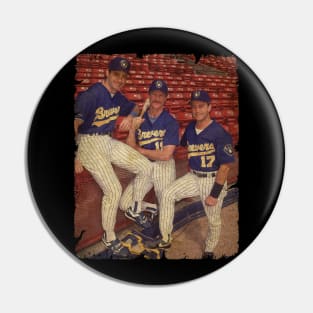 Paul Molitor, Robin Yount, and Jim Gantner in Milwaukee Brewers Pin