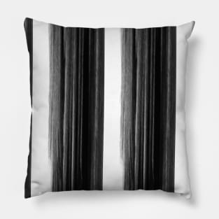 black and white brushstroke Pillow