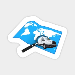 Van Magnifying Glass Magnet