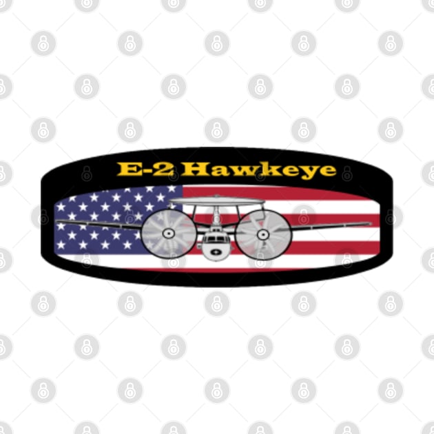 E-2 Hawkeye with U. S. Flag by Airdale Navy