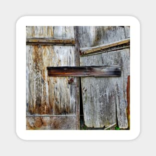 rustic western country farmhouse grey wooden barn door Magnet