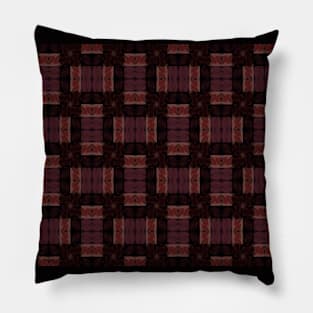 chocolate and maroon swirling abstract pattern 3 Pillow