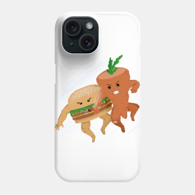 Food Fight! Phone Case by JASchulz