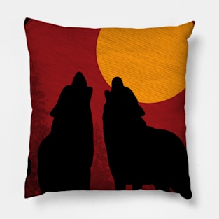 Howling in the night Pillow