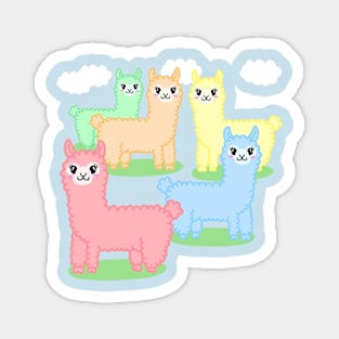 Alpaca cute Paste colors Magnet