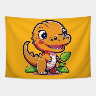 Playful Adventures: Discover the World of Cute Dinosaurs Tapestry