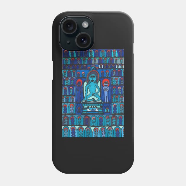 A Blue Buddhist Piece Phone Case by JaySnellingArt