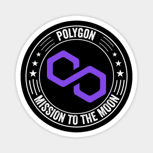 Vintage Polygon Matic Coin To The Moon Crypto Token Cryptocurrency Wallet Birthday Gift For Men Women Kids Magnet