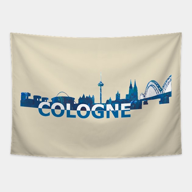 Cologne Skyline Tapestry by artshop77