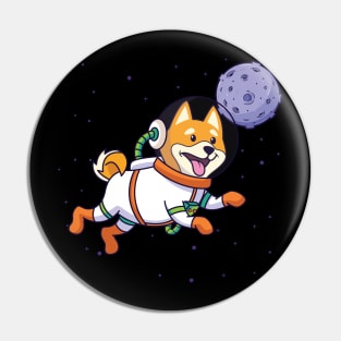 Shiba inu floating in space Pin