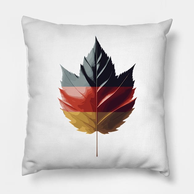 Germany Flag Leaf Pillow by Graceful Designs