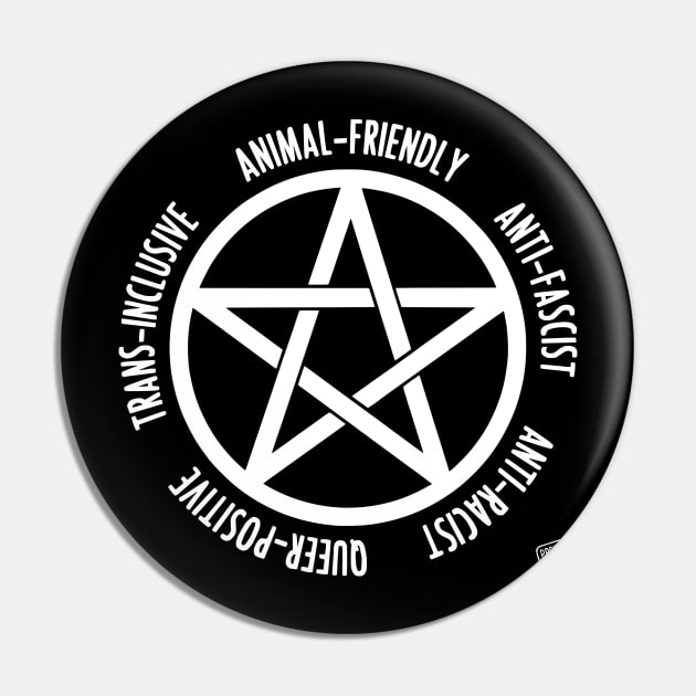 Intersectional Witchcraft Pentagram Pin by prettyinpunk