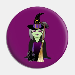 Kokeshi Witch Pin