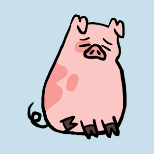 Cute Piggy Being Melancholic T-Shirt